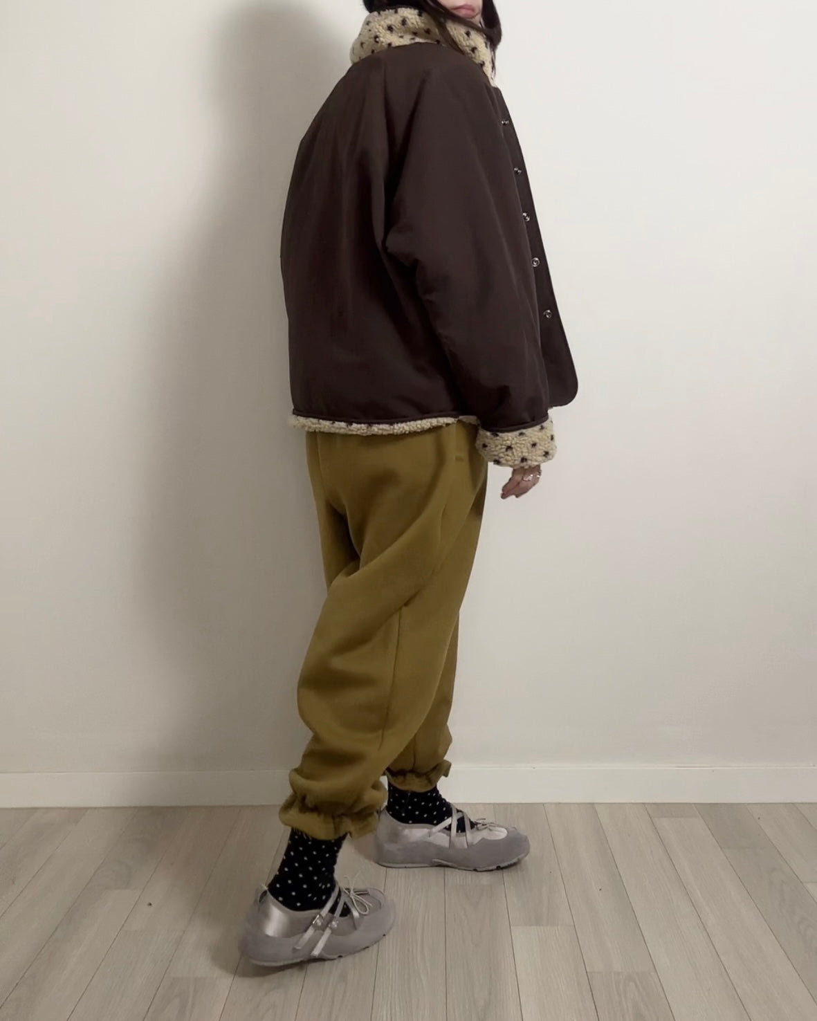 束腳Ruffle運動褲/橄欖