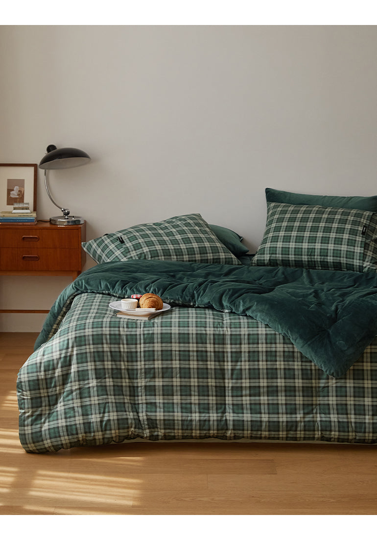 ☃ 秋冬Norton Classic雙面<一面絨毛一面格仔>抗菌玉米棉被-3色