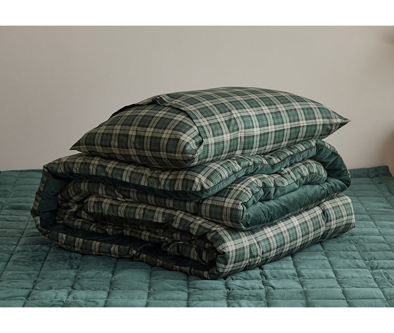 ☃ 秋冬Norton Classic雙面<一面絨毛一面格仔>抗菌玉米棉被-3色