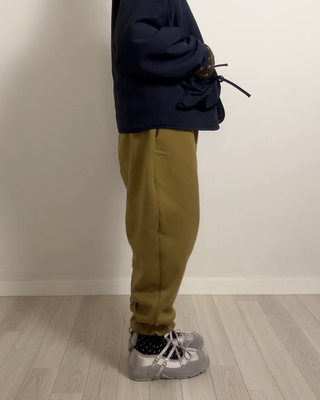 束腳Ruffle運動褲/橄欖