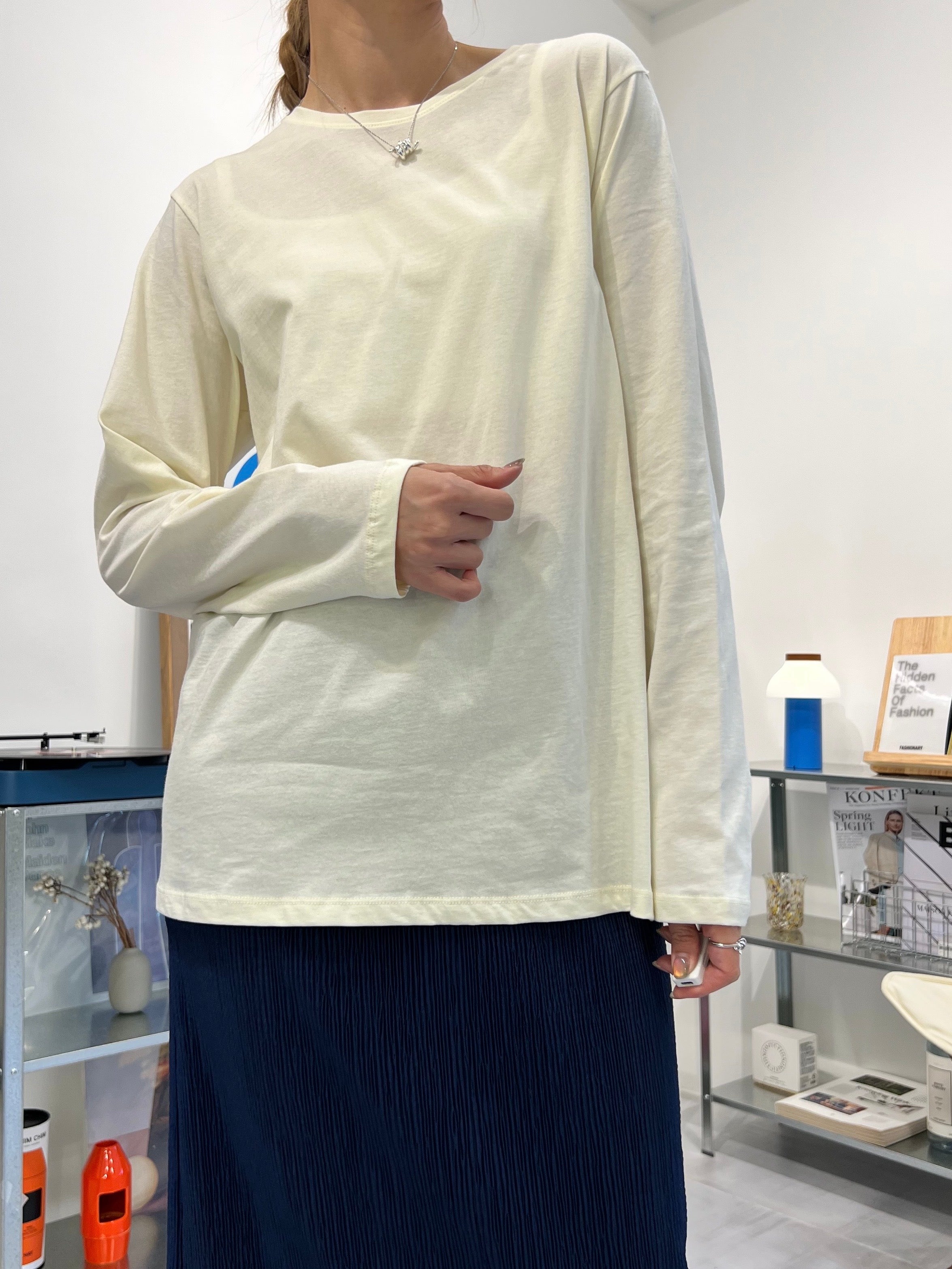 長身T-shirt/米白
