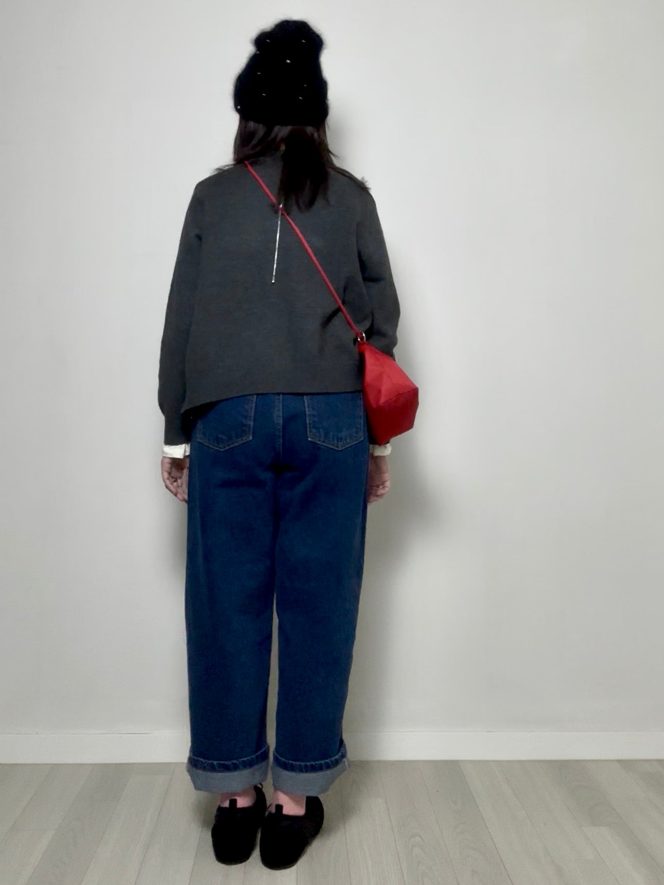 紗紗ruffle cardigan/灰