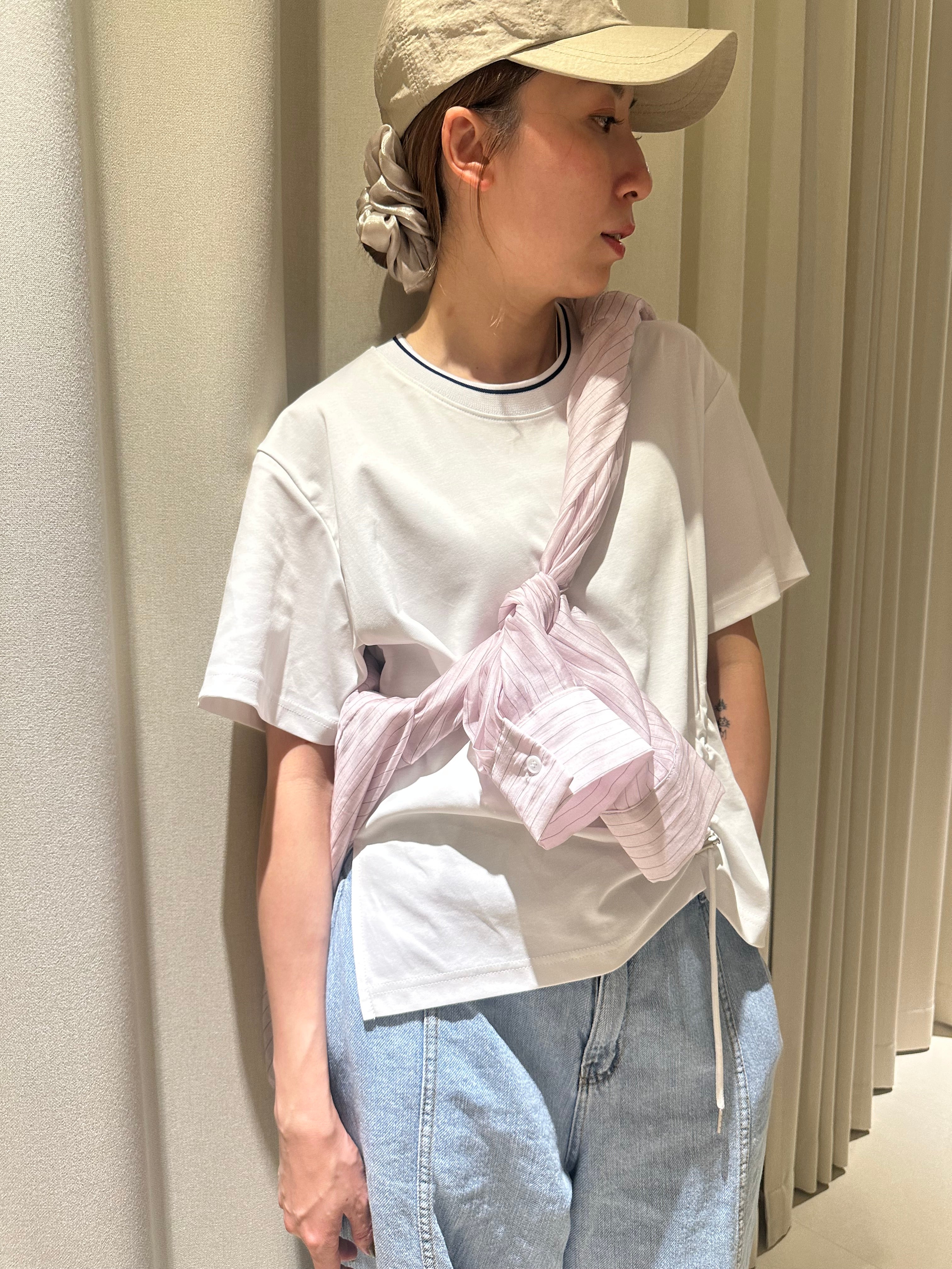 透薄條子shirt/粉紅