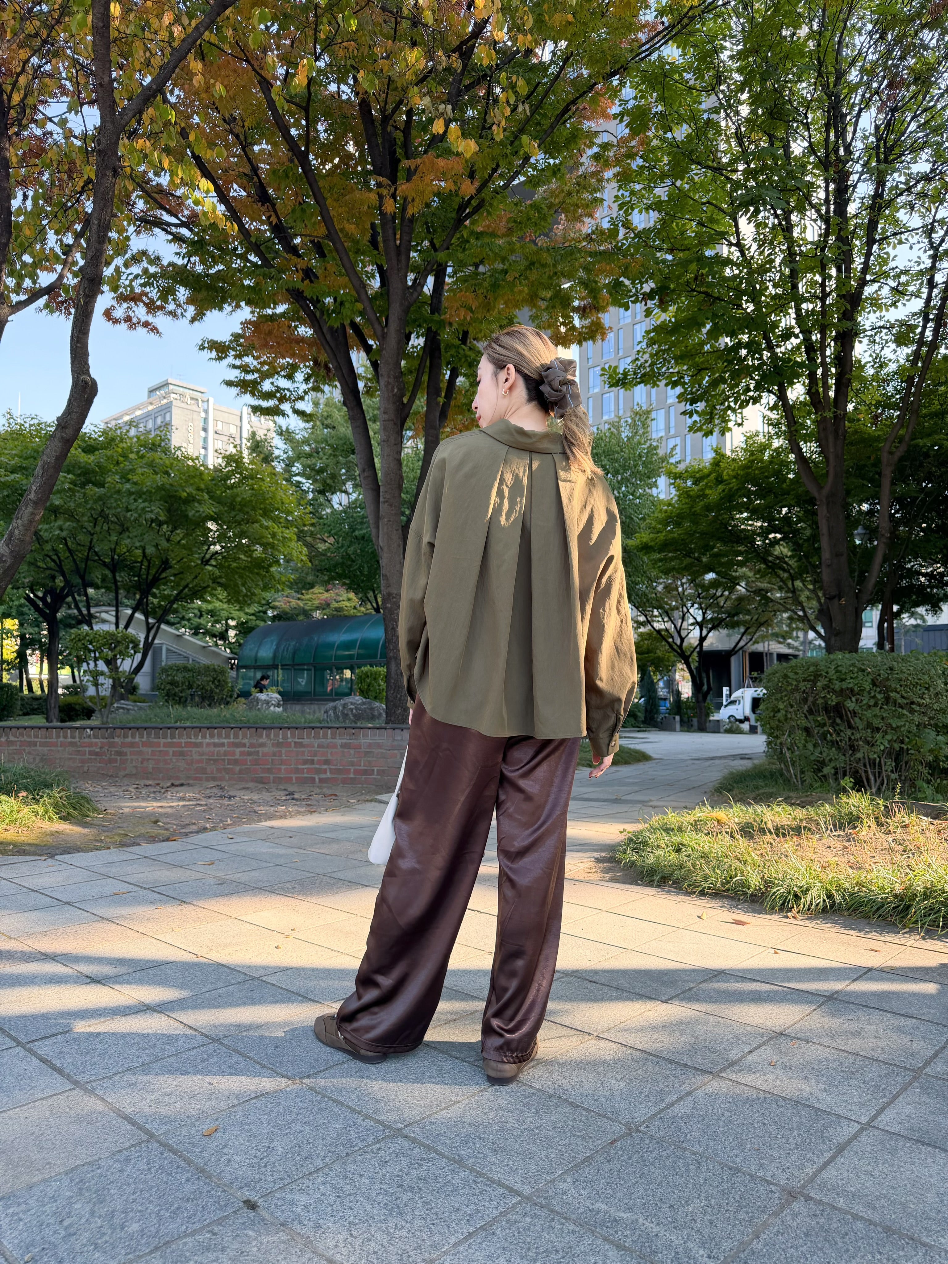 Satin褲/深啡