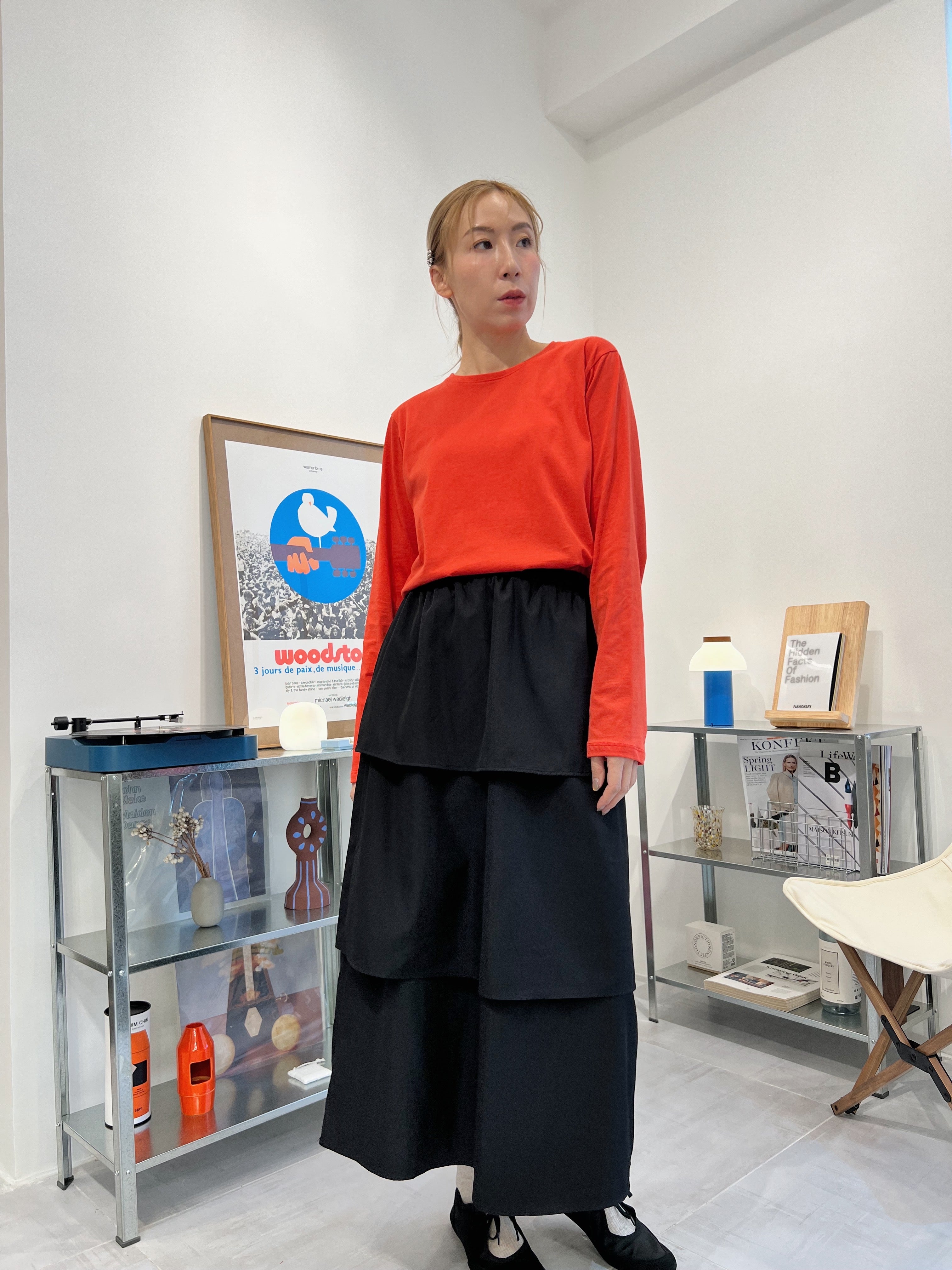 長身T-shirt/橙紅 (Copy)