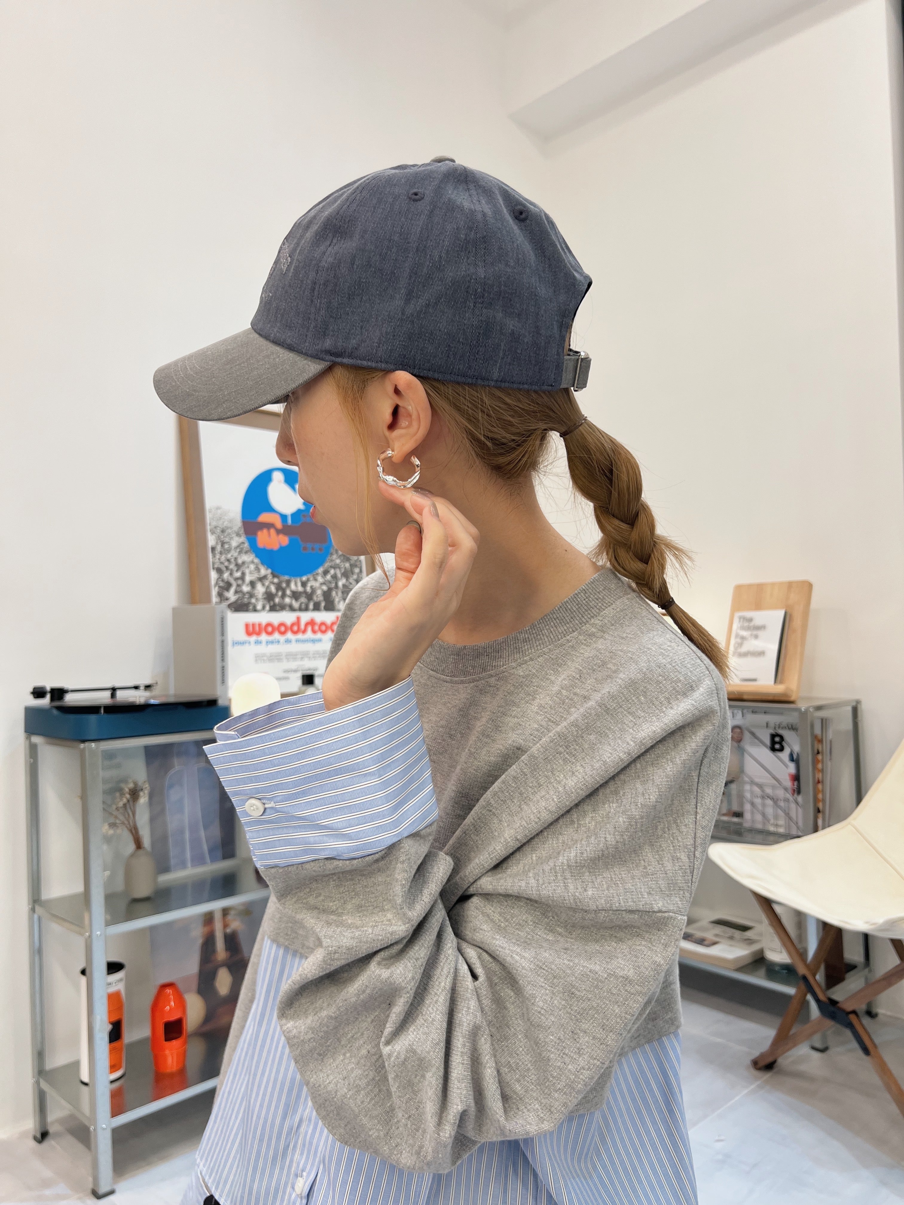 下半條子薄衛衣/灰