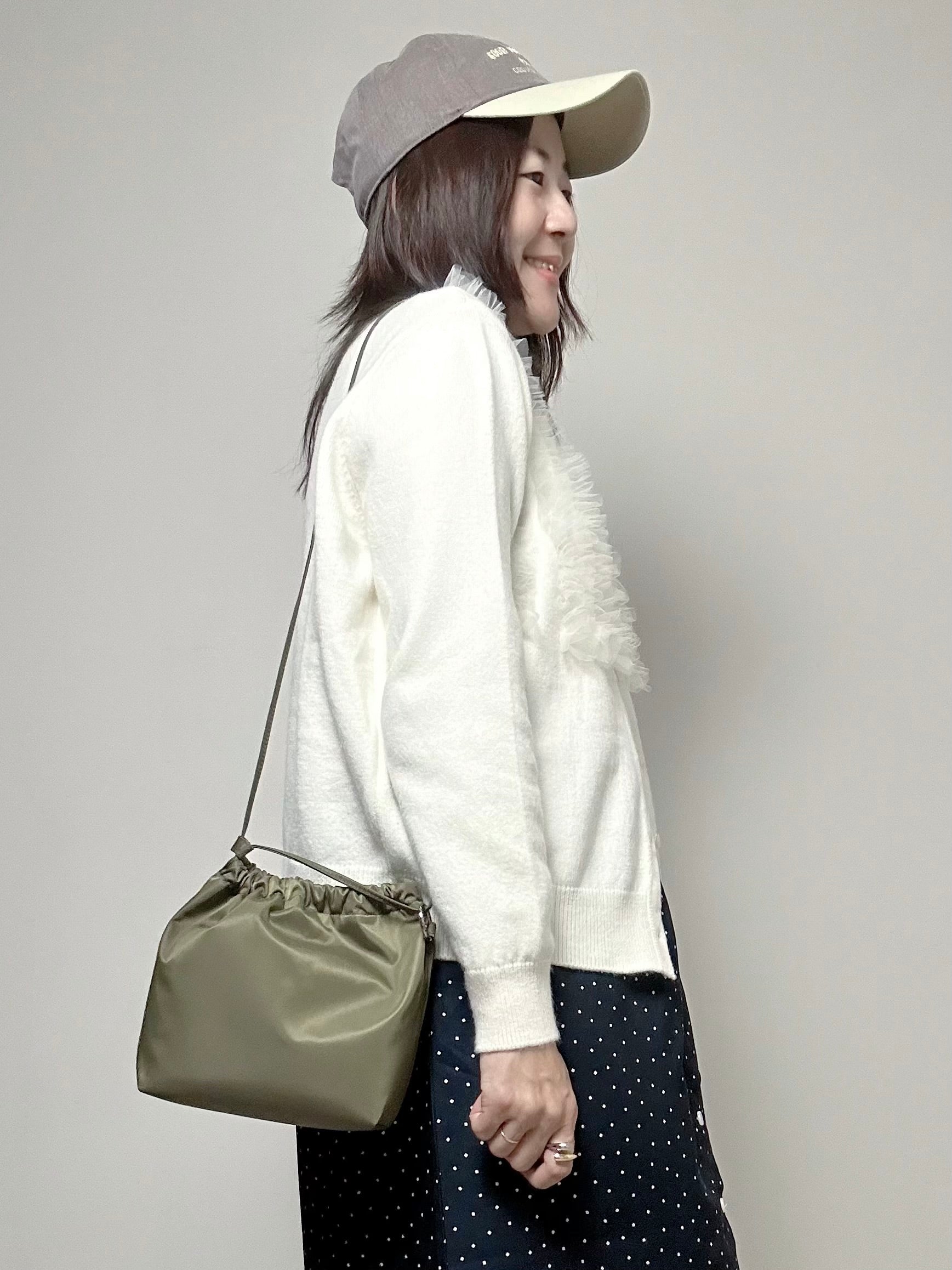 紗紗ruffle cardigan/白