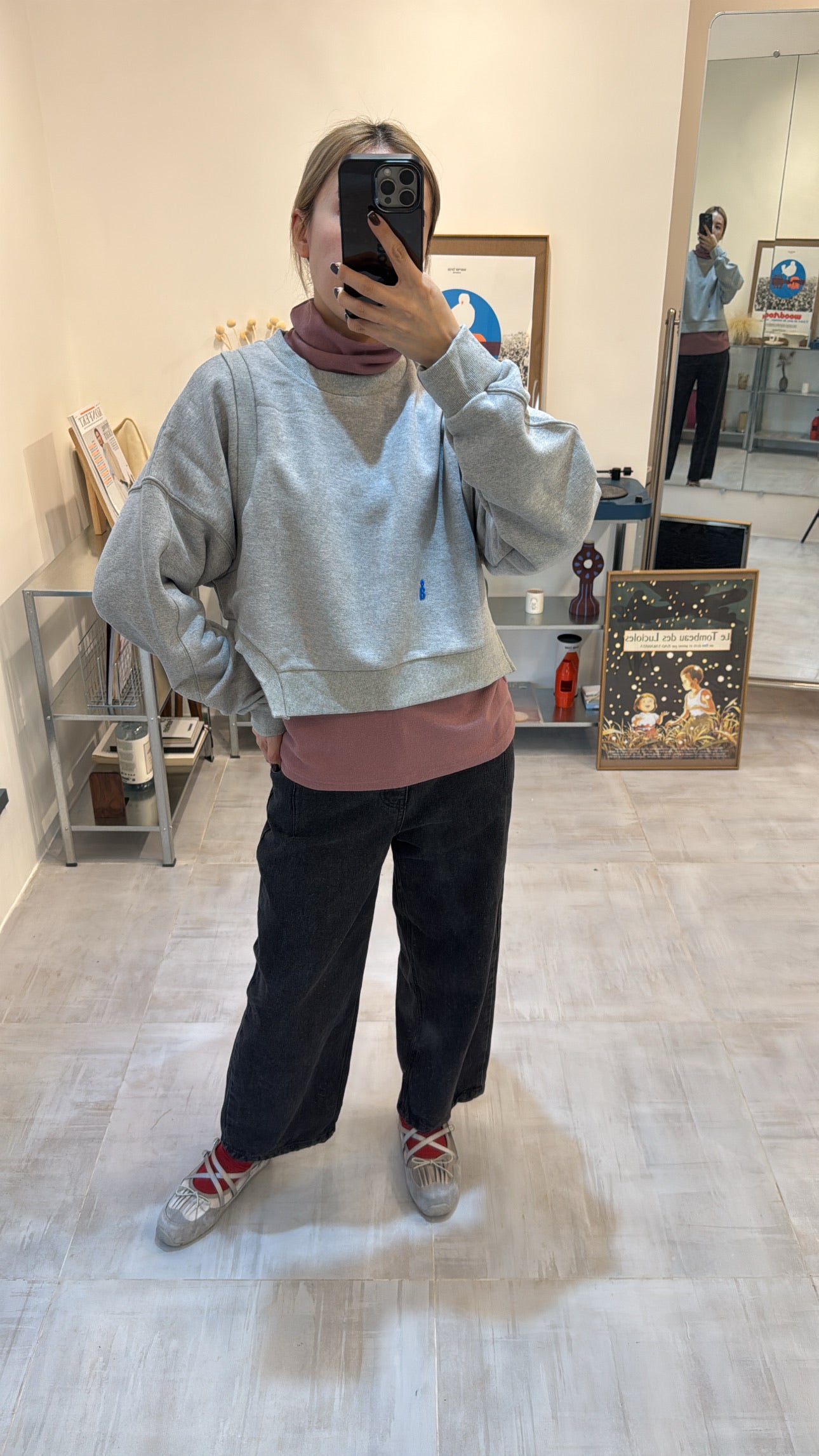 靚色企領T-shirt/霧粉紅