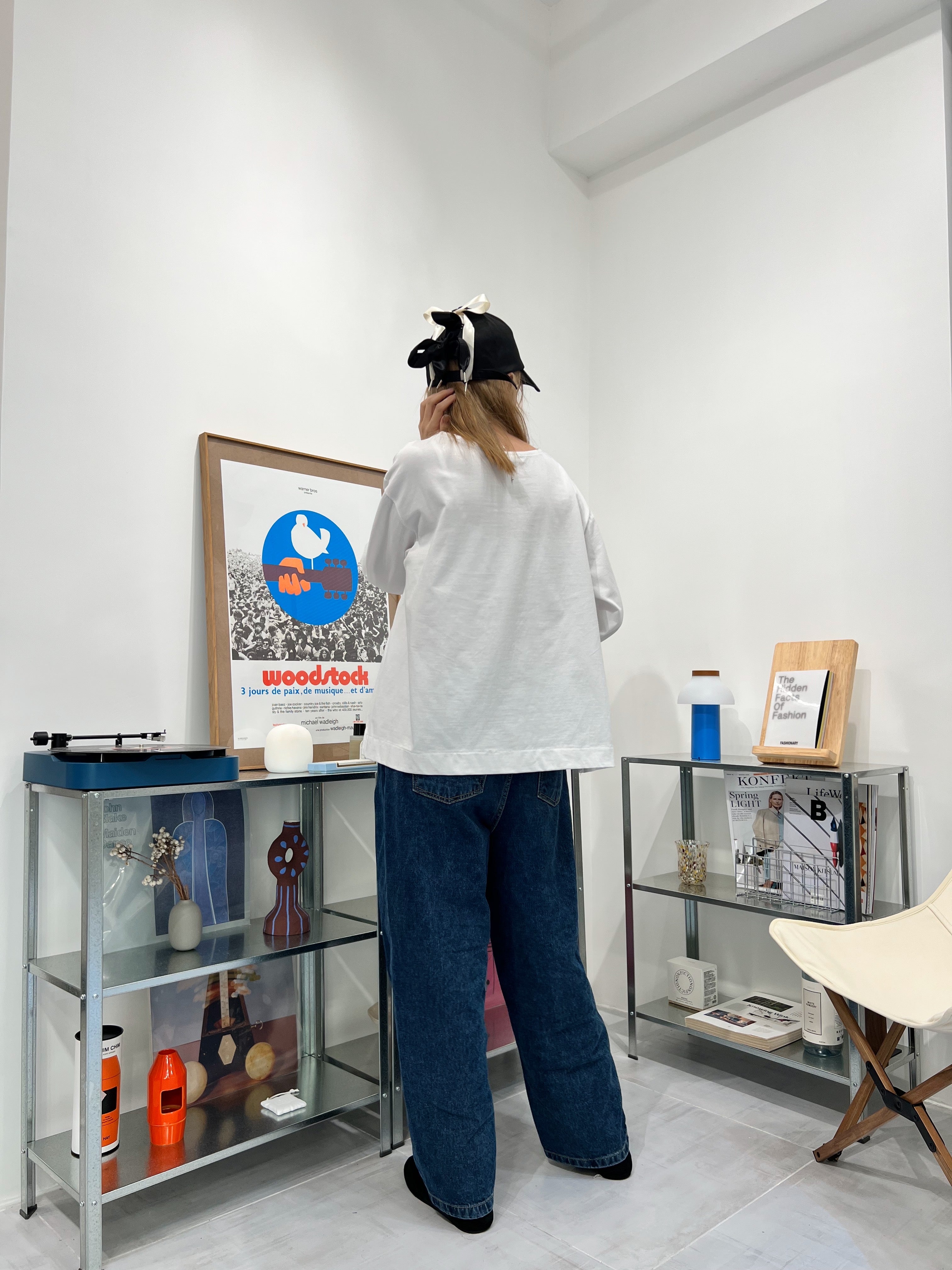 衫腳梯型T-shirt/白