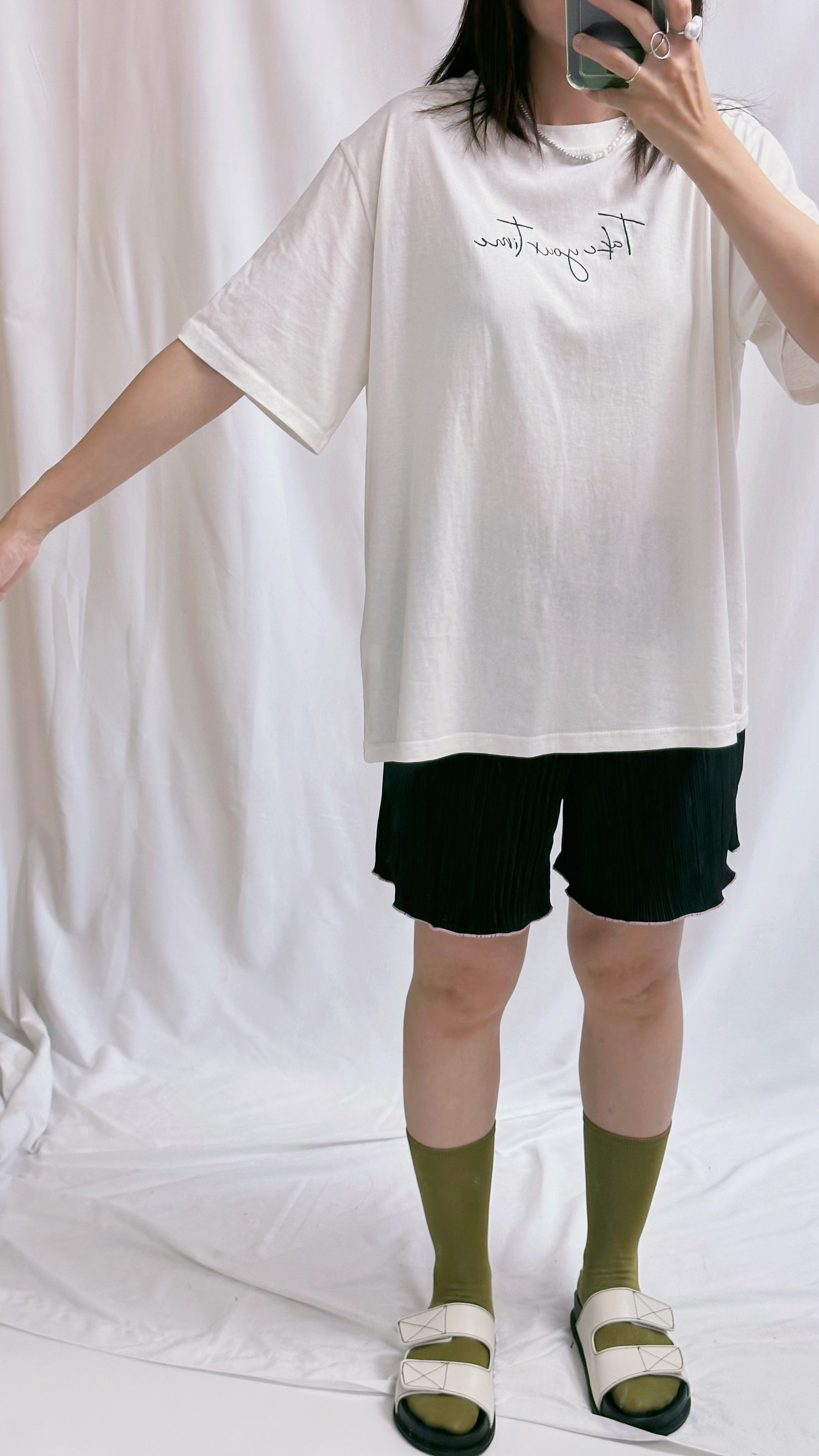 Take your time T-shirt/米白
