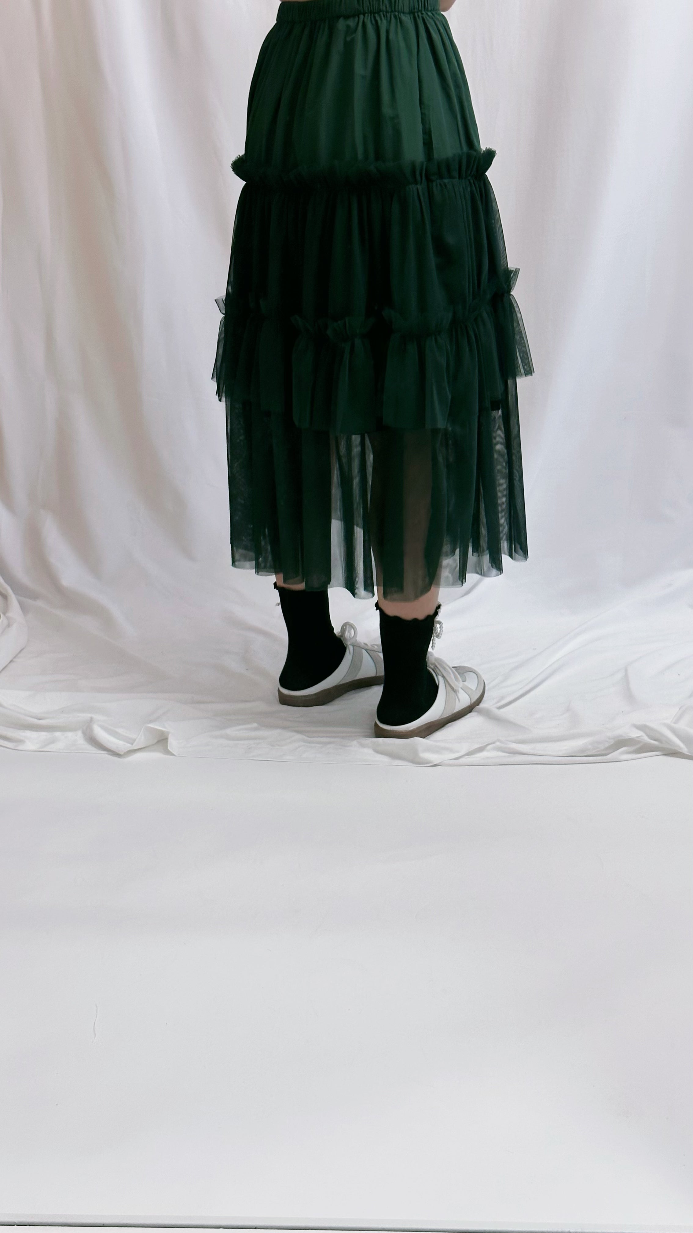 網紗裙/深綠