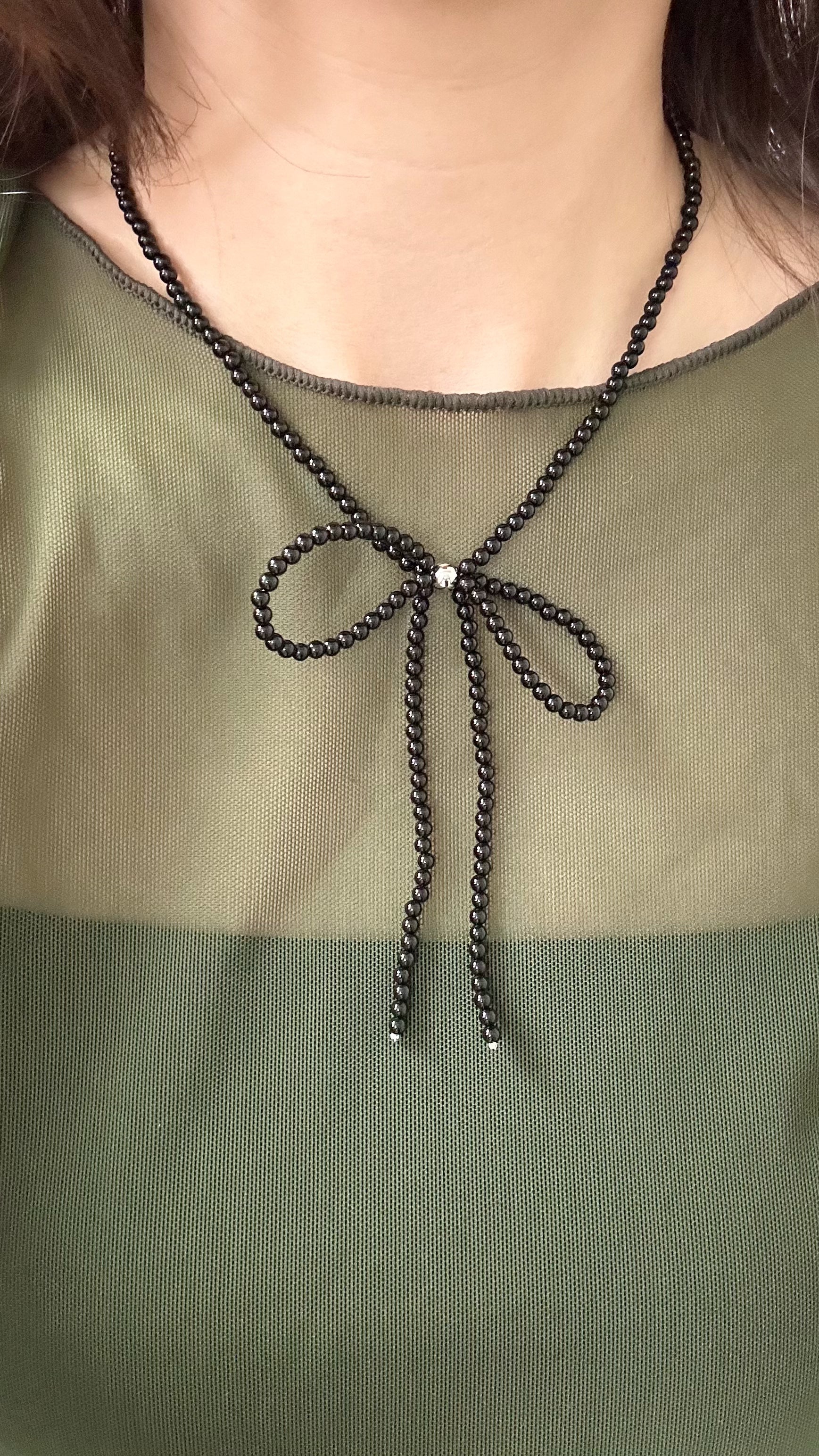 (預購)短袖側縮褶網衫/橄欖