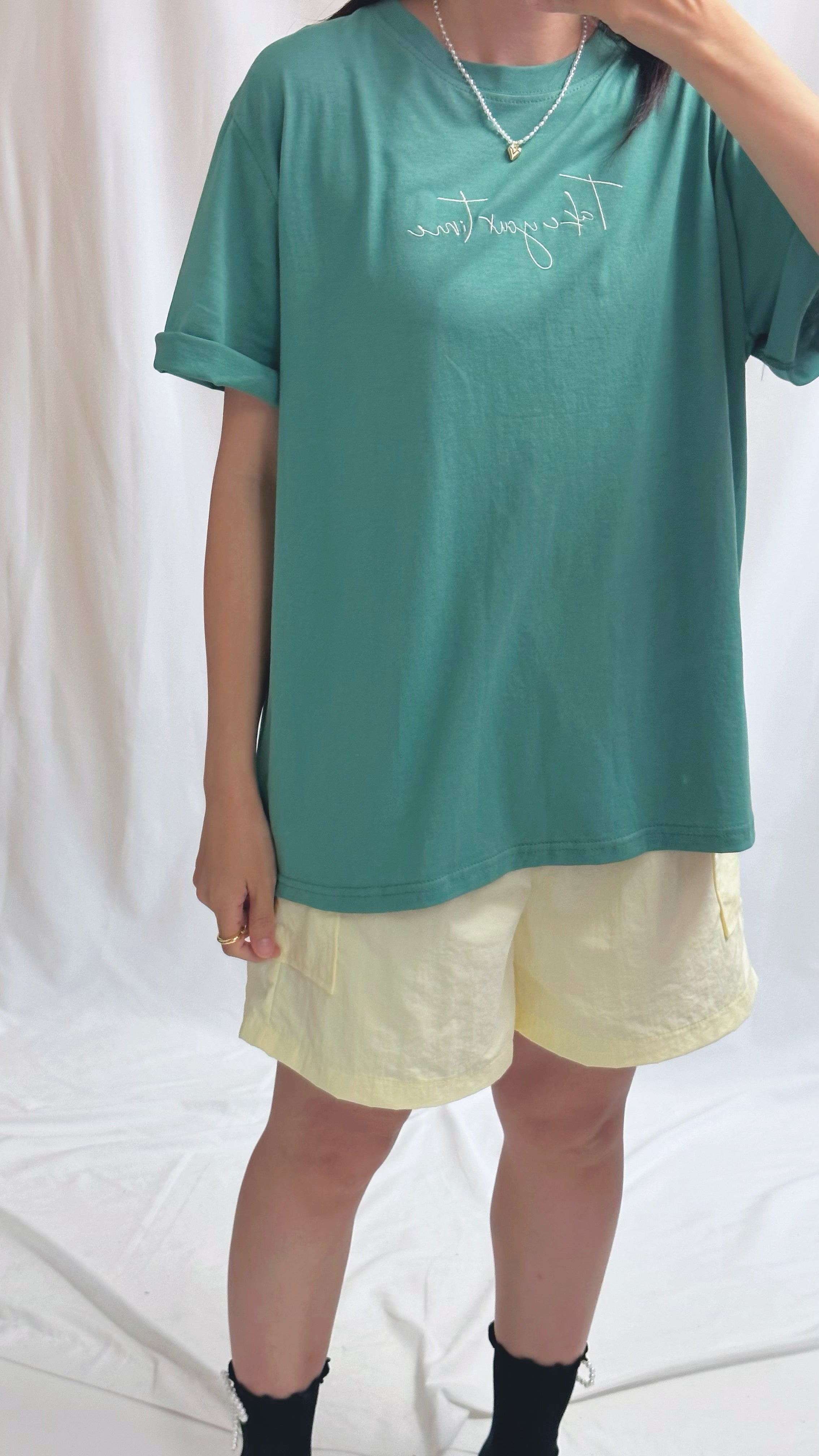 Take your time T-shirt/綠