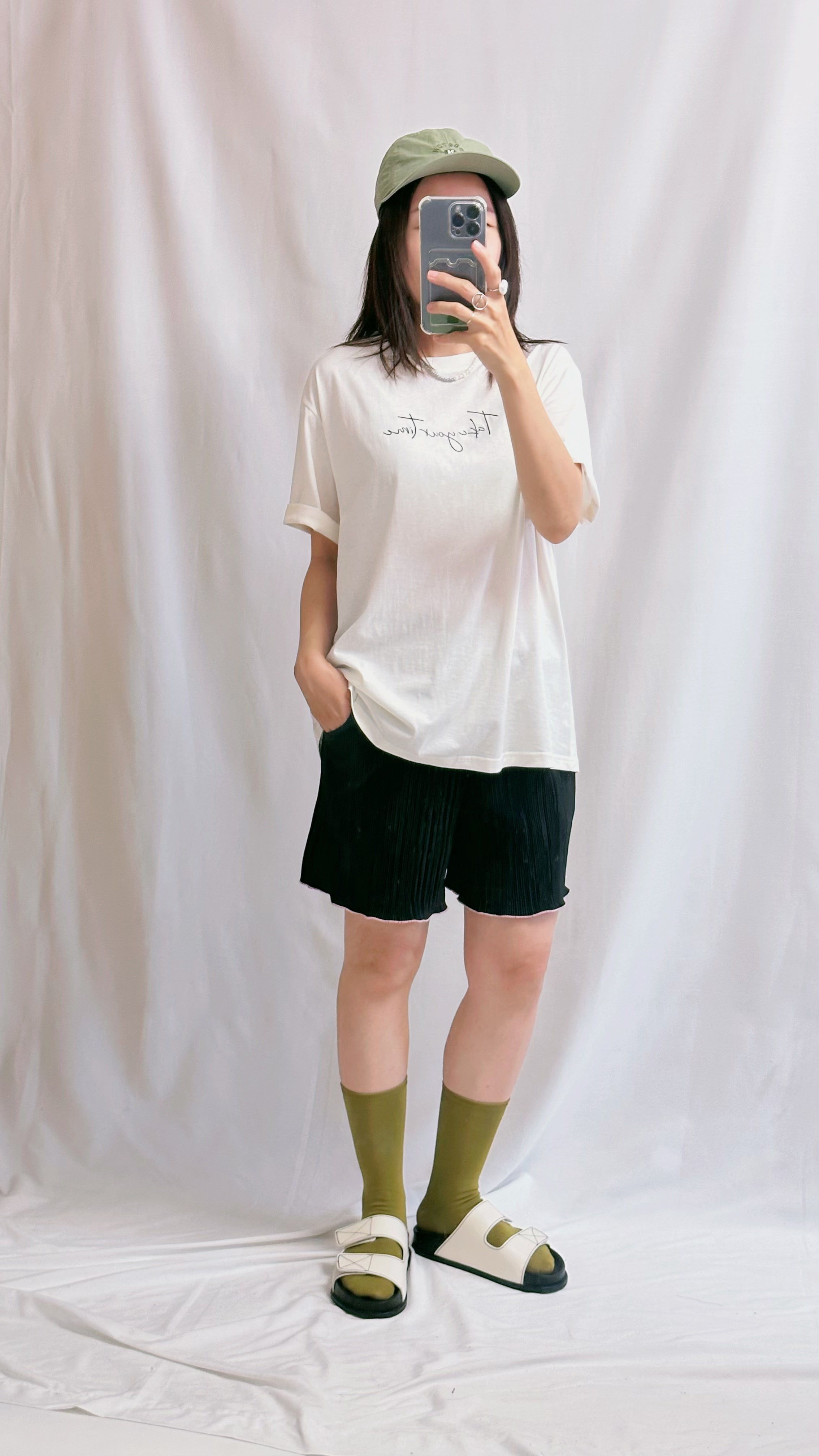 Take your time T-shirt/米白