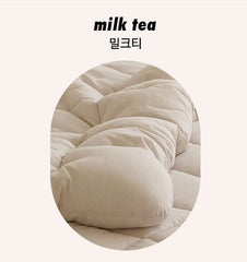(淨色)防塵蟎成人四季被/milk tea