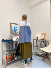 後併布泡泡袖T-shirt/白