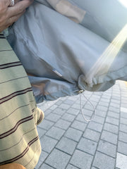 喱士縮褶外套/灰