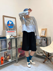 下半條子薄衛衣/灰