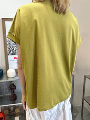 (訂貨：15工作天)口袋Boxy Tee/綠茶