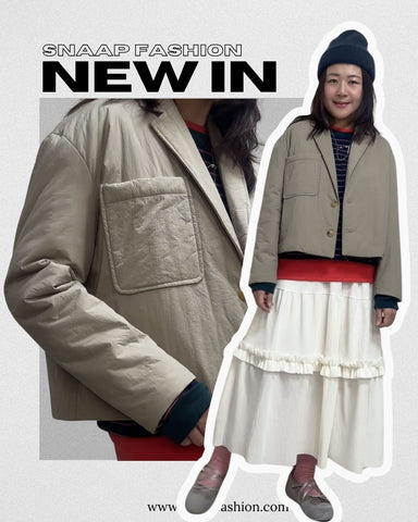 薄夾棉西裝褸/杏