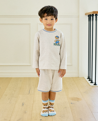 [兩件套] Honey Waffle Short Set-up Blue