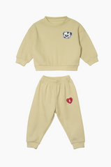 [兩件套]Honey Waffle Sweatshirt Set-up Olive