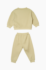 [兩件套]Honey Waffle Sweatshirt Set-up Olive