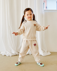 [兩件套]Honey Waffle Sweatshirt Set-up Cream