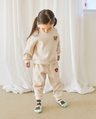 [兩件套]Honey Waffle Sweatshirt Set-up Cream