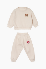 [兩件套]Honey Waffle Sweatshirt Set-up Cream