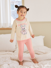 [睡衣兩件套]Honey Point Set Pink