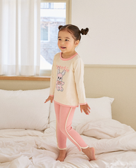 [睡衣兩件套]Honey Point Set Pink