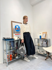 波點T-shirt/米白