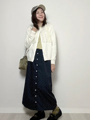 紗紗ruffle cardigan/白