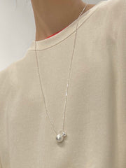 金屬波波頸鏈/銀