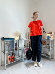(訂貨：約15工作天)
梯型舒適T-shirt/橙紅