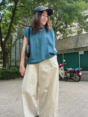 蝙蝠袖T-shirt/藍