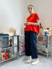 (訂貨：約15工作天)
梯型舒適T-shirt/橙紅