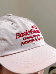 Basic繡字帽/粉紅