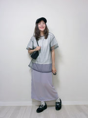 點點網布闊衫/灰 （不連T-shirt)