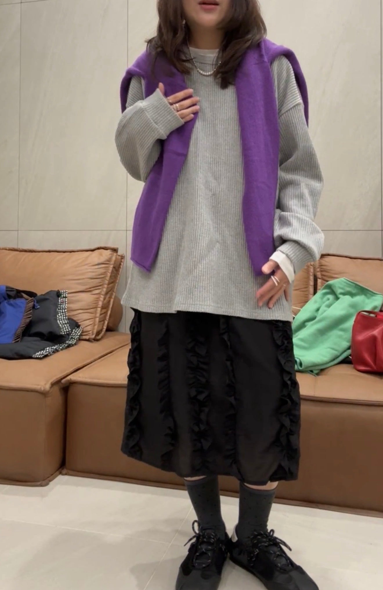 薄Cardigan/紫
