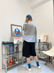 下半條子薄衛衣/灰