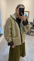 雙面點點外套/深啡+杏