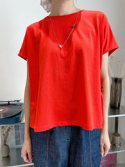 (訂貨：約15工作天)
梯型舒適T-shirt/橙紅