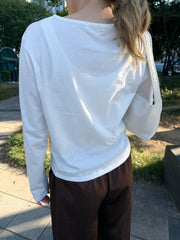 短身內搭T-shirt/白