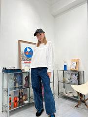 衫腳梯型T-shirt/白