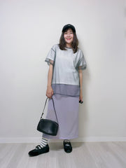 點點網布闊衫/灰 （不連T-shirt)