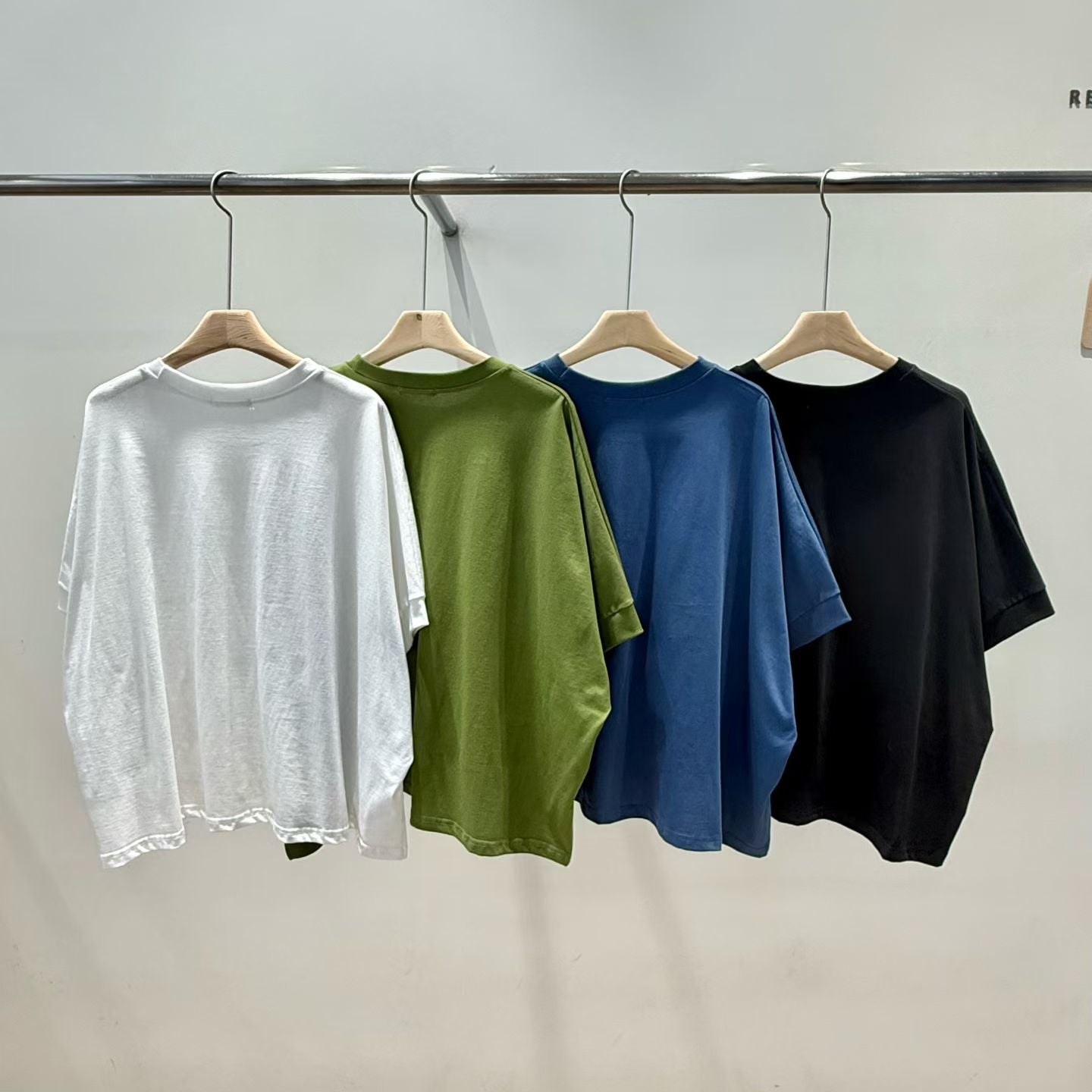 中袖Boxy T-shirt/藍