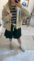Hoodie Cardigan/杏