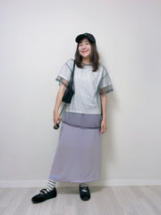 點點網布闊衫/灰 （不連T-shirt)